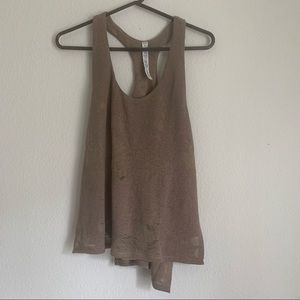 Alo Yoga Tank Top Large Tan Brown